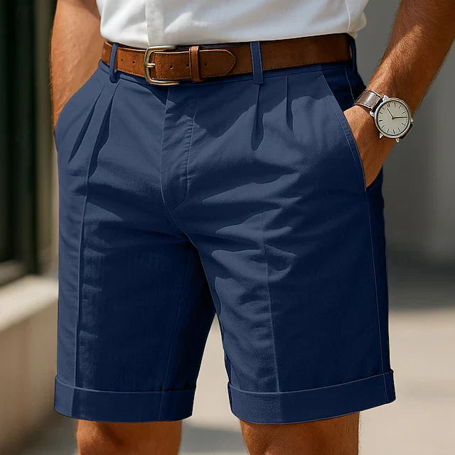 Pablo | Pantalones cortos plisados a medida para hombre