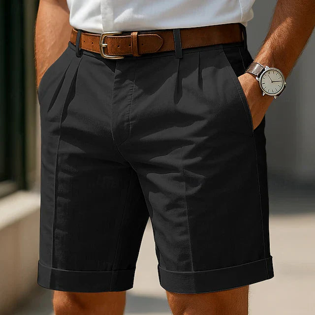 Pablo | Pantalones cortos plisados a medida para hombre