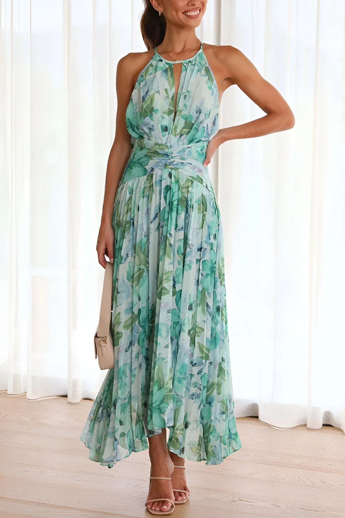 Amara | Elegante Vestido Largo Floral para Mujer Verano
