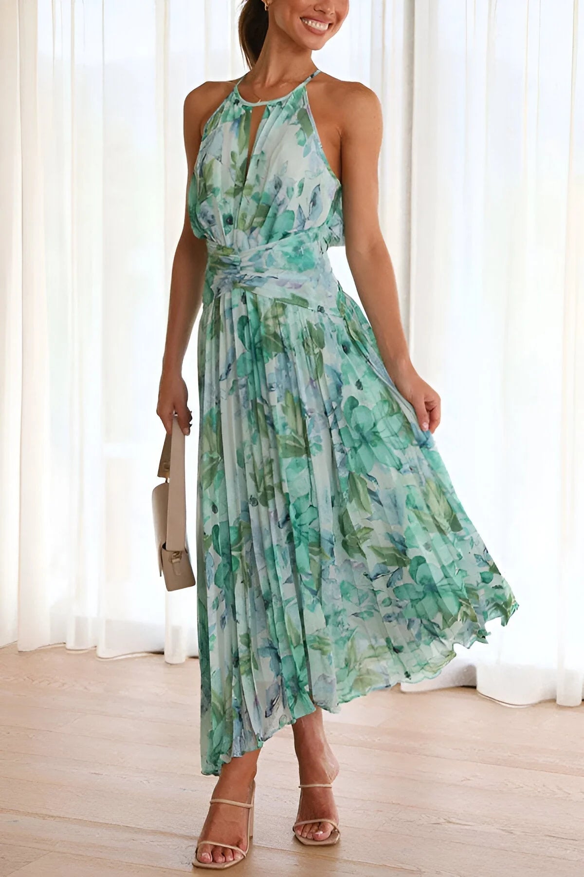 Amara | Elegante Vestido Largo Floral para Mujer Verano